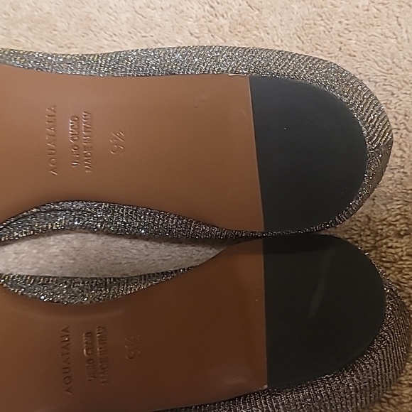 AQUATALIA MARCELLA GLITTER BALLET FLATS Women's Size 9.5. Gold Silver - Picture 6 of 7